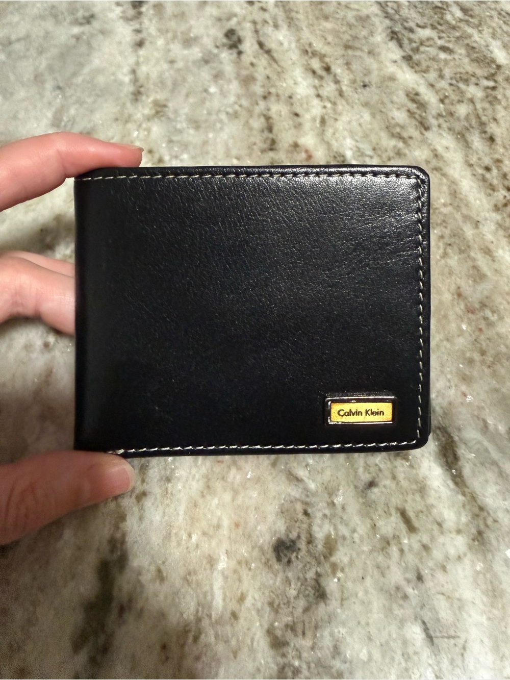 Calvin Klein Black Bifold Wallet ID Window Card Holder